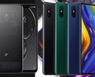 Lo Xiaomi Mi 8 Explorer Edition (L) e il Mi Mix 3 (R) sono stati rilasciati nel 2018. (Fonte immagine: Xiaomi/Paranoid Android - modificato)