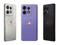 Si dice che Motorola abbia progettato l&#039;Edge 50 Pro in tre colori di lancio. (Fonte immagine: Android Headlines)