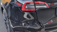 La Model Y 012 di Giga Berlin ha già avuto un incidente (immagine: Drive Tesla)