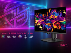 MPG 271QR QD-OLED X50 è uno dei numerosi monitor da gioco a 500 Hz. (Fonte: MSI)