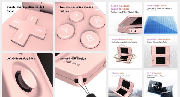 L’Anbernic RG DS Plus è dotato di uno stilo integrato.