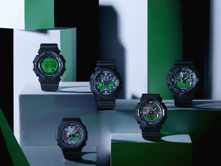 Gli orologi Casio G-Shock Black e Electro Green
