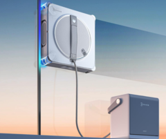 Una batteria da 4.500 mAh alimenta il nuovo robot lavavetri Ecovacs Winbot W2S Omni (nella foto). (Fonte: Ecovacs tramite comunicato stampa)