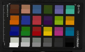 ColorChecker Passport: La metà inferiore di ogni area di colore visualizza il colore di riferimento.