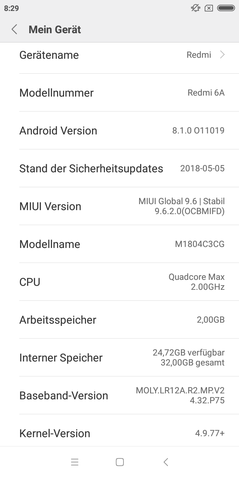 Software Xiaomi Redmi 6A