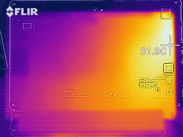 Distribuzione del calore sotto carico - lato inferiore