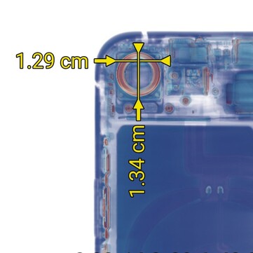 Dimensioni del modulo della fotocamera principale dell’iPhone 16e