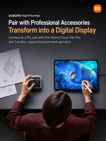 Xiaomi Pad 9 Pro Max con accessori professionali