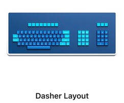 Nel layout di Dasher manca la trackball, sostituita da un tastierino numerico (fonte: Atomic)