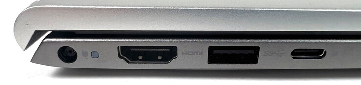 A sinistra: 1x connettore di alimentazione, 1x HDMI 1.4, 1x USB 3.1 Type-A (Gen 1), 1x USB 3.1 Type-C (Gen 1)