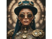 Un'immagine di "moda steampunk" creata da Bard. (Fonte: Google)