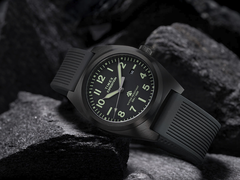 Il Timex Expedition Capstone con cinturino in silicone nero, nella foto. (Fonte: Timex)