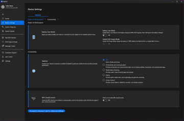 MyAsus: Impostazioni del dispositivo