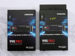 Imballaggio SSD Samsung vero e falso.