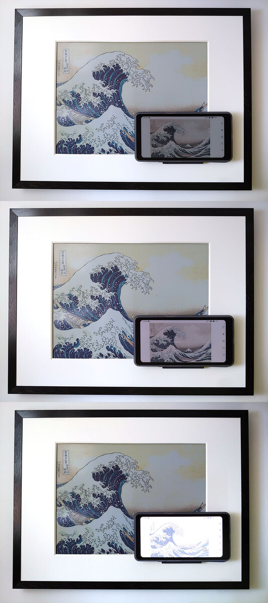 Livelli di luminosità 0, 16 e 32. Finestra ombreggiata. (Boox si sbiadisce nella foto, ma appare bene nella realtà)