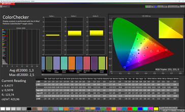 Precisione del colore (schema cromatico Standard, temperatura del colore Standard, spazio colore target sRGB)