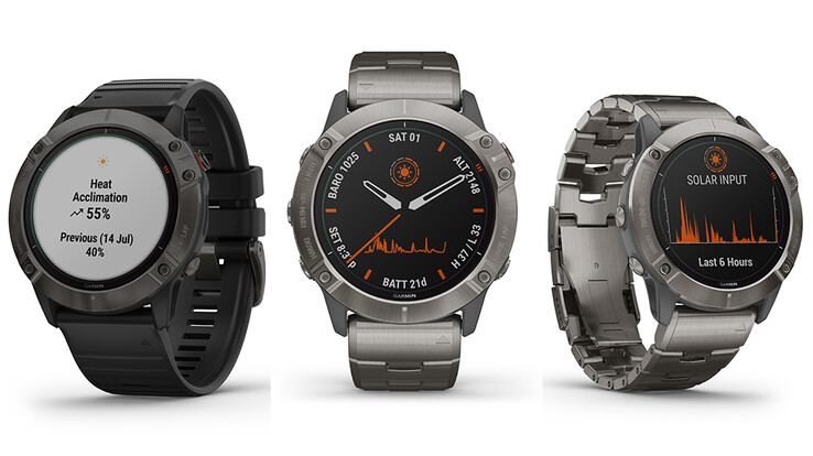 Confronto con il Garmin Fenix 6 Pro. (Fonte immagine: Garmin)