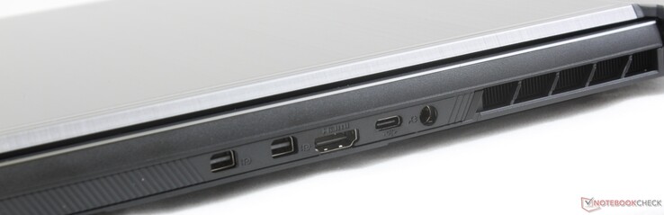 Lato Posteriore: 2x Mini-DisplayPort 1.4, HDMI 2.0, USB-C 3.1 Gen1, DC-in