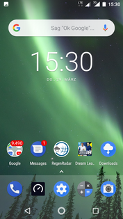 Il Nokia 2 stock launcher ha fino a 5 home screens.