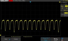 luminosità al 25%: 120,47 Hz PWM