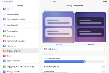 Xiaomi Pad 8 Pro: interfaccia HyperOS 3