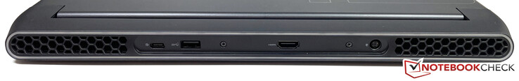 Lato Posteriore: USB-C 3.2 Gen.1 (DisplayPort ALT-Mode), USB-A 3.2 Gen.1, HDMI 2.1, alimentazione