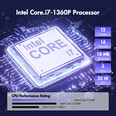 Intel Core i7-1360P offre prestazioni velocissime
