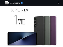 Lo smartphone raffigurato è l'Xperia 1 VII, non l'Xperia 1 VIII.