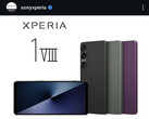 Lo smartphone raffigurato è l'Xperia 1 VII, non l'Xperia 1 VIII.