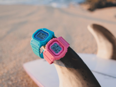 Gli orologi da surf Casio GLX-S5610-2 e GLX-S5610-4 (nella foto) stanno per arrivare in Europa. (Fonte: Casio)