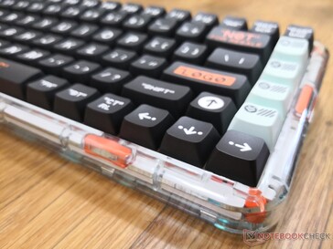 La base in plastica si torce e scricchiola più facilmente rispetto alla maggior parte delle altre tastiere meccaniche