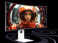 Il monitor curvo LG 40U990A-W da 39,7 pollici 5K2K è dotato di connettività Thunderbolt 5, un hub integrato e doppi altoparlanti da 10 watt. (Fonte: LG)