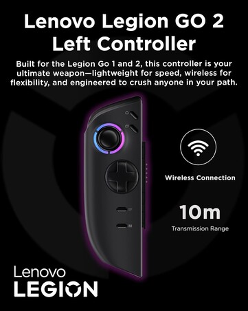 Il controller sinistro di Legion Go 2 costa meno del controller destro. (Fonte: Lenovo)