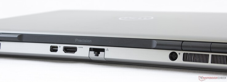 Dietro: Mini-DisplayPort 1.4, HDMI 2.0, Gigabit RJ-45, adattatore AC