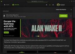 Nvidia GeForce Game Ready Driver 545.84 dettagli in GeForce Experience (Fonte: Own)