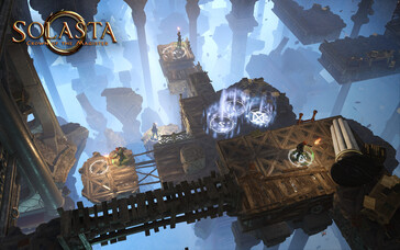 Un’immagine che mostra un ambiente in Solasta: Crown of the Magister.