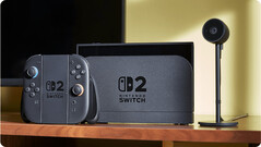 Immagine ufficiale di Nintendo Switch 2 e del suo accessorio fotocamera. (Fonte: Nintendo)