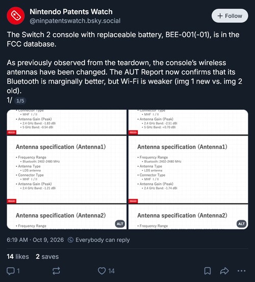 Mostrati i documenti FCC della console Switch 2