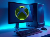 Il logo Xbox visualizzato sullo schermo di un PC da gioco