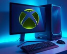 Il logo Xbox visualizzato sullo schermo di un PC da gioco