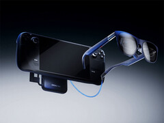 Neo è fondamentalmente una banca di energia magnetica con funzione di passaggio del display per gli occhiali AR. Nella foto: un'immagine promozionale dell'accessorio. (Fonte immagine: Xreal - modificata)