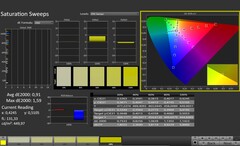 CalMAN: Saturazione del colore (calibrata)