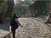 Il protagonista di Fable che prende a calci un pollo. (Fonte immagine: Xbox su YouTube, screenshot)
