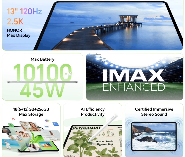 Caratteristiche principali e specifiche tecniche di spicco dell’Honor Pad X9b Max