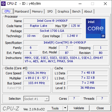 Schermata CPU-Z della frequenza da record