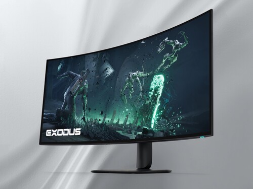 Mostra la curvatura del monitor OLED 5K Alienware AW3926QW