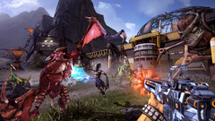 Lo screenshot di Borderlands 2 mostra i mostri che combattono contro Zero