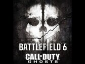 Call of Duty: Ghosts con il logo di Battlefield 6 (Fonte: Activision, EA con modifiche)