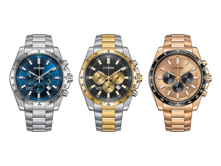 Da sinistra a destra: gli orologi Citizen AN8230-59M, AN8234-58E e AN8236-52P