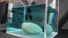 L'adesivo di nuova concezione può aumentare la sua forza di presa fino a 1.000 volte quando viene attivato e rilasciare gli oggetti in soli 30 millisecondi. (Fonte: Alex Parrish / Virginia Tech)